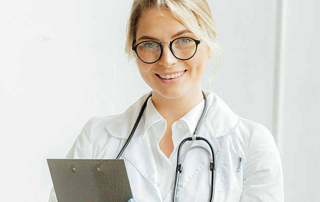 Female scientist in lab